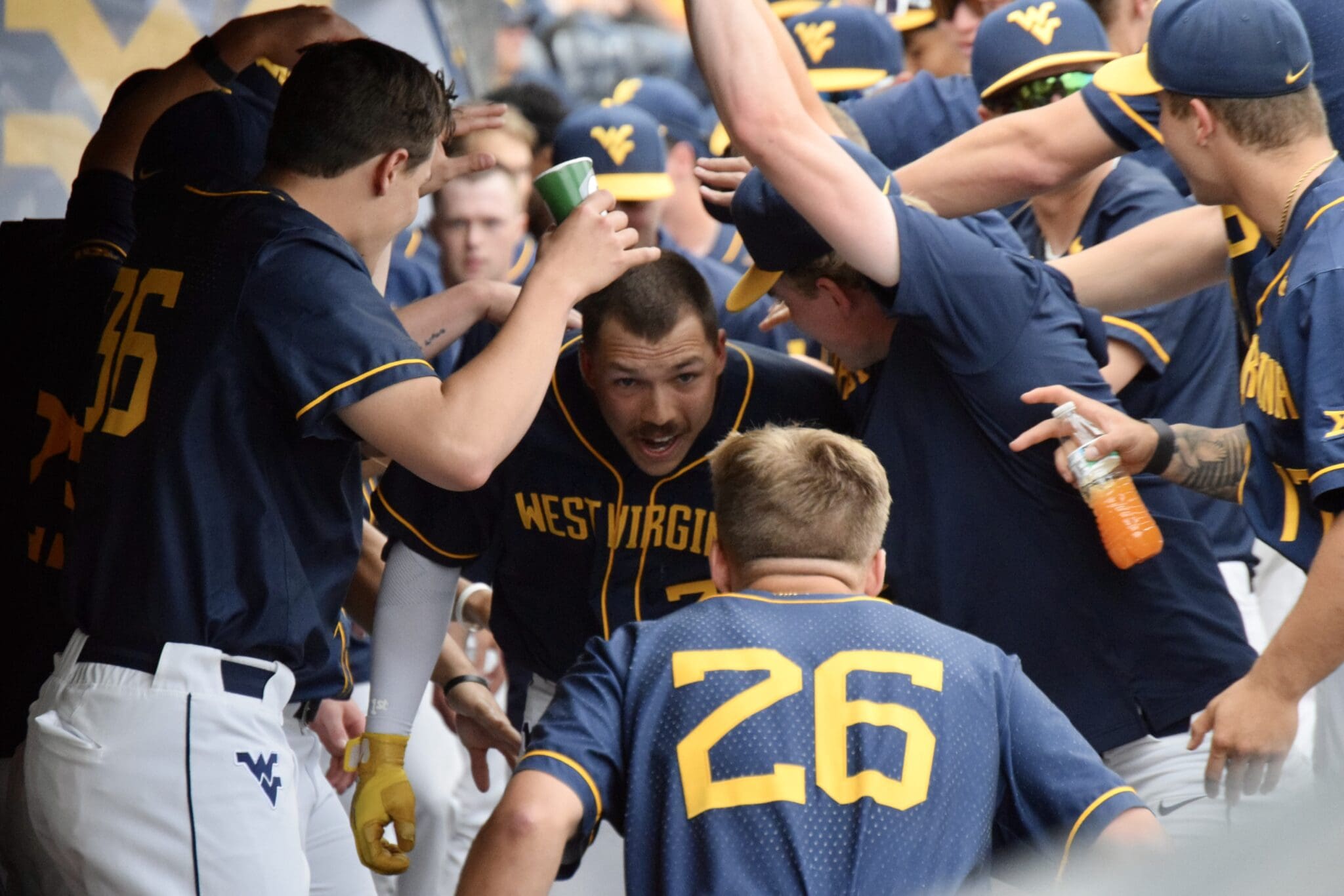 WVU Baseball celebrating