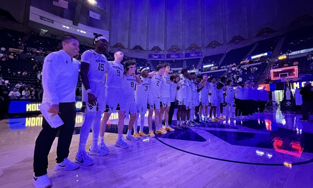 WVU Basketball Country Roads Stock Photo