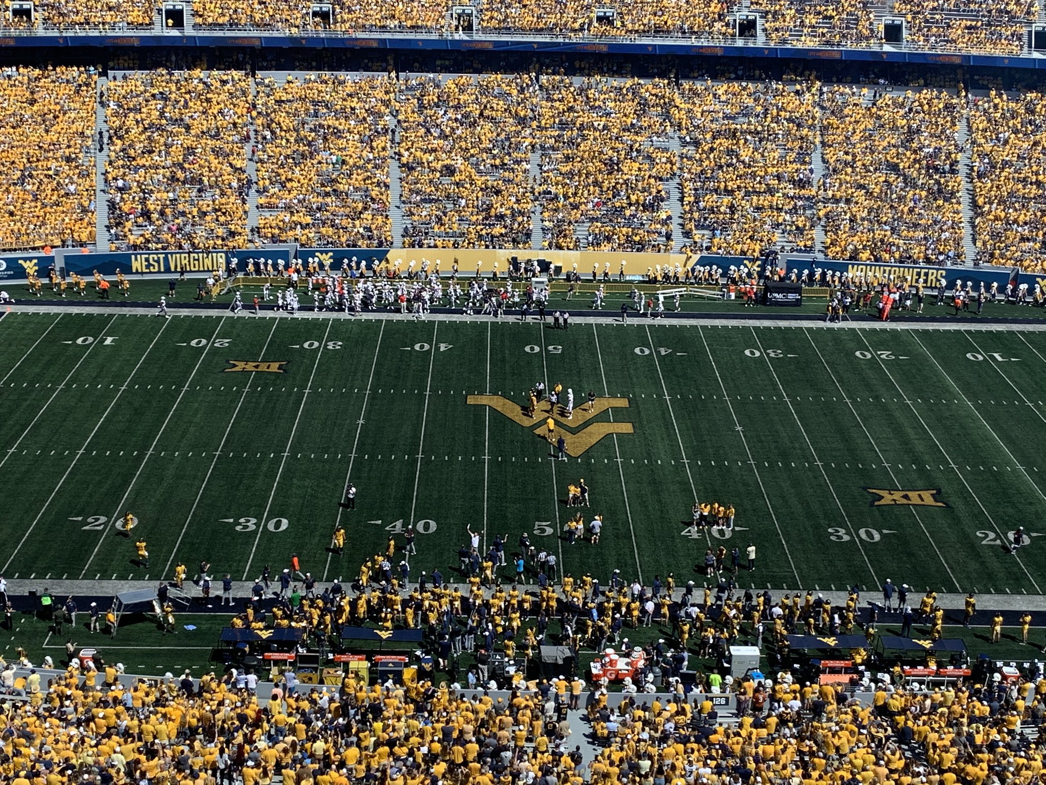 WVU Football stadium Gold Rush
