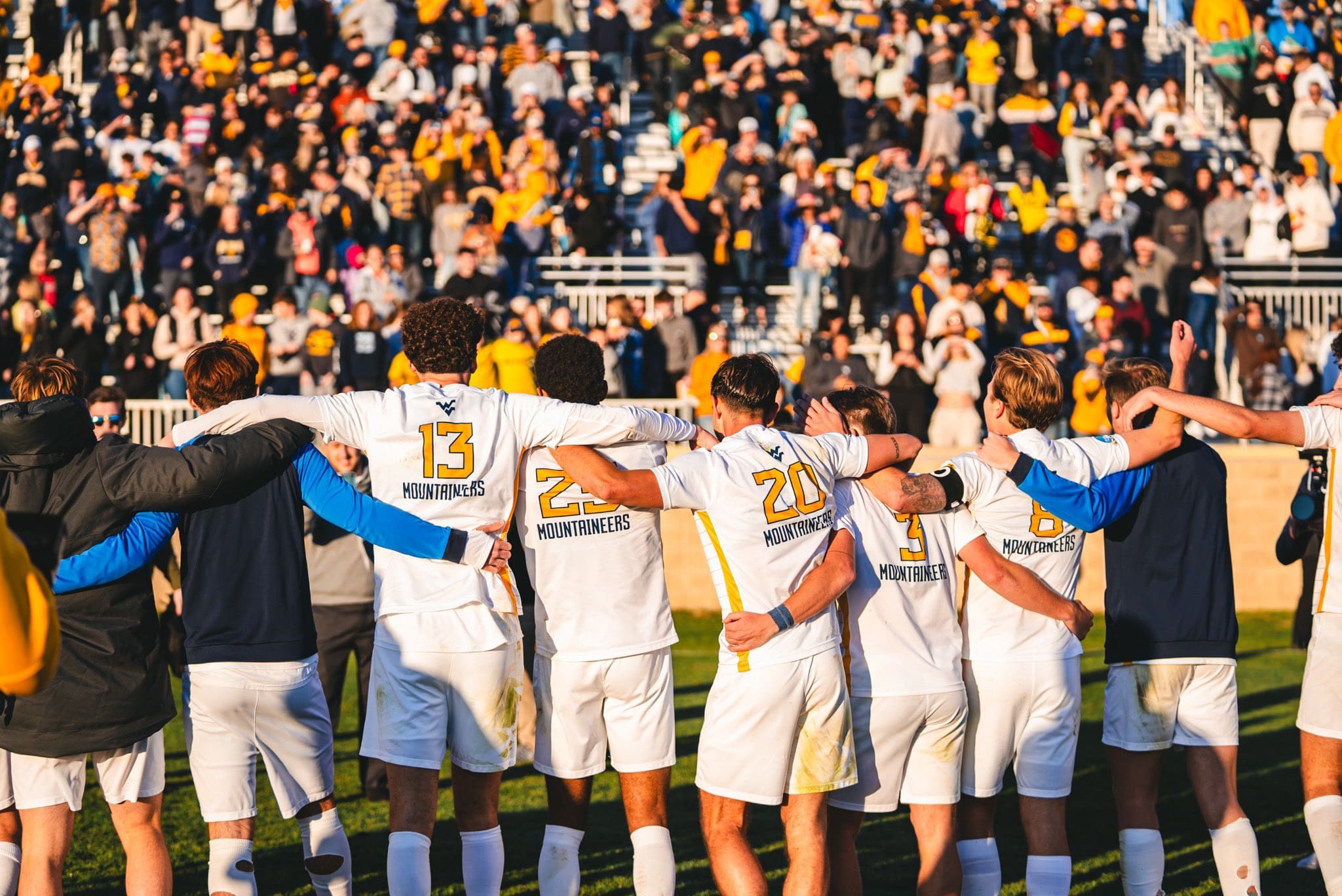 WVU men’s soccer celebrates NCAA Tournament win