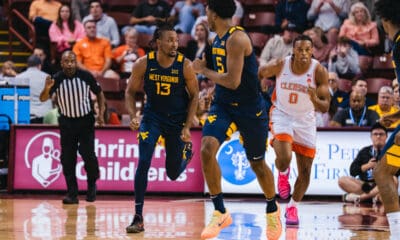 WVU Basketball Chance Moore against Clemson