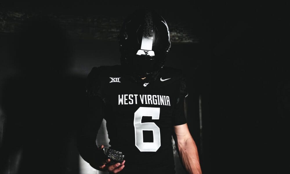 WVU Football QB Garrett Greene in Coal Rush uniform