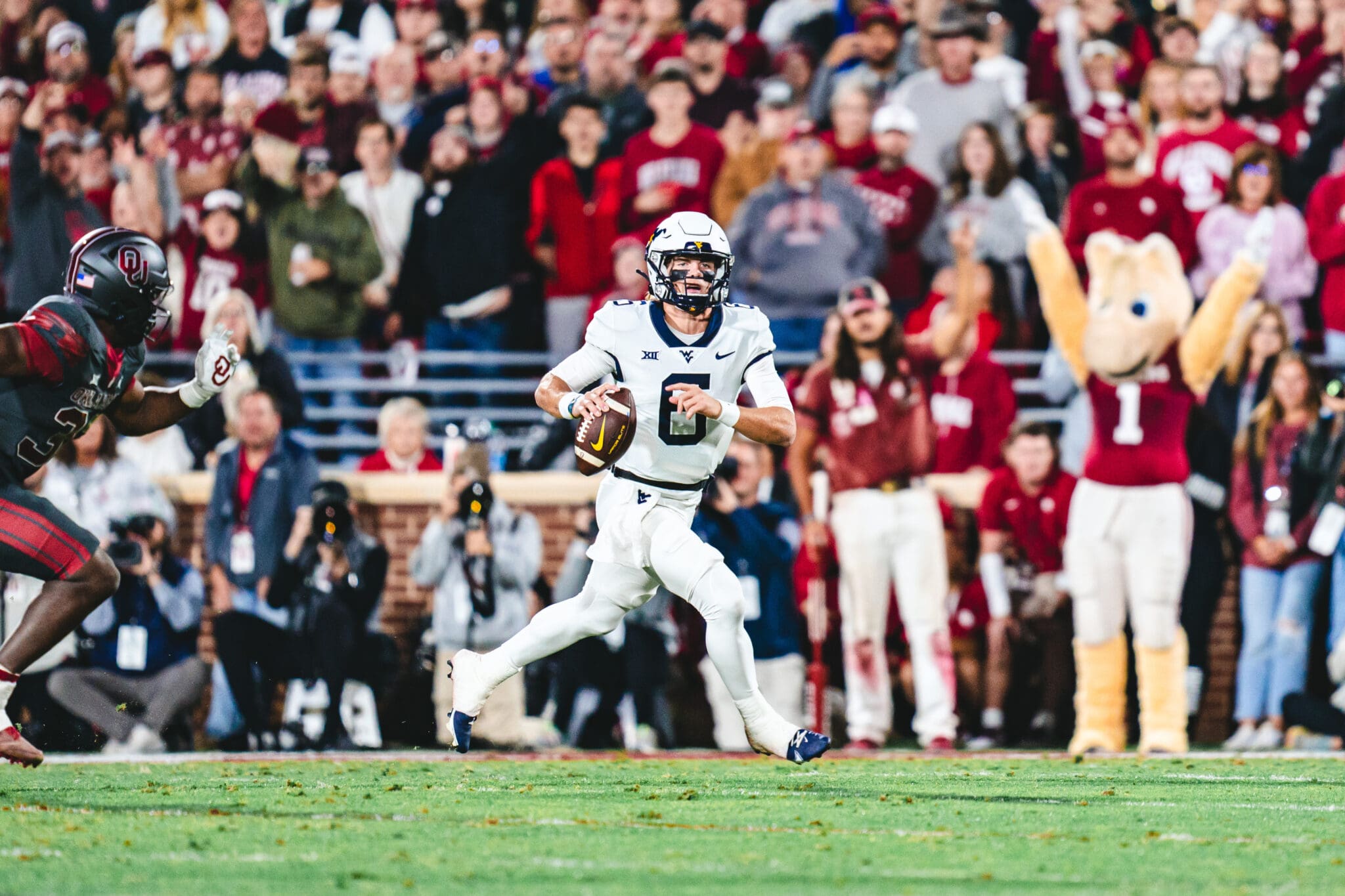 WVU Football Garrett Greene against Oklahoma