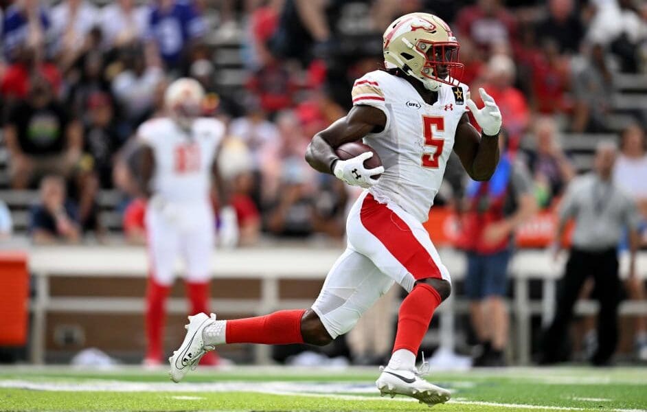 Former WVU Football WR Gary Jennings in UFL with Birmingham Stallions