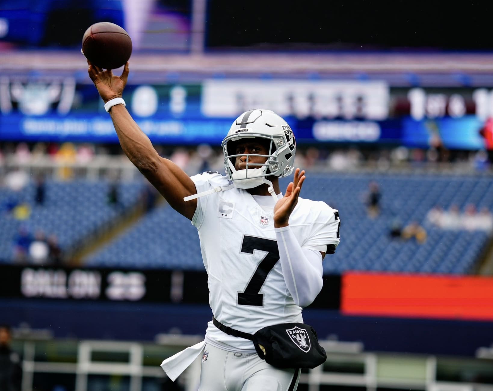 Geno Smith with Raiders