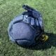 WVU Football practice helmet stock