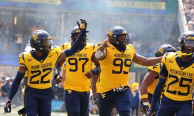 WVU Football DL Josiah Jackson, Jordan Jackson, and Hammond Russell IV