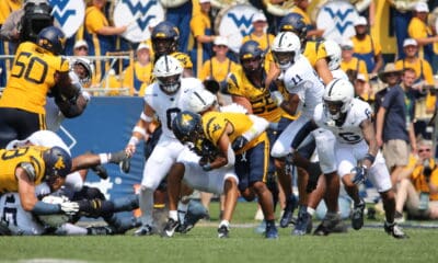 WVU Football RB Jahiem White tackled against Penn State