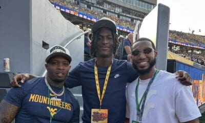 WVU Football commit Carter Davis with Tavon Austin at game