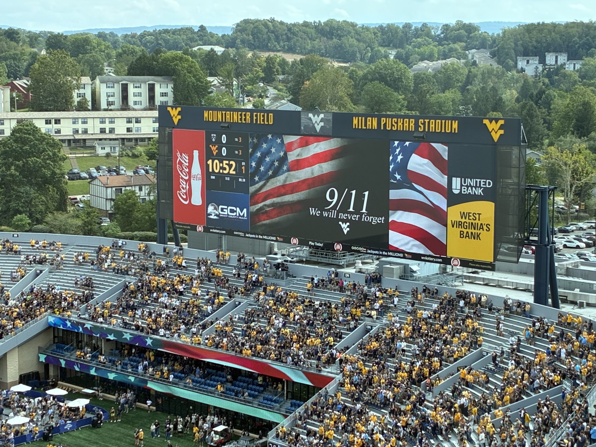 WVU Football 9/11 tribute
