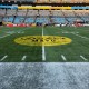 Duke's Mayo logo on field
