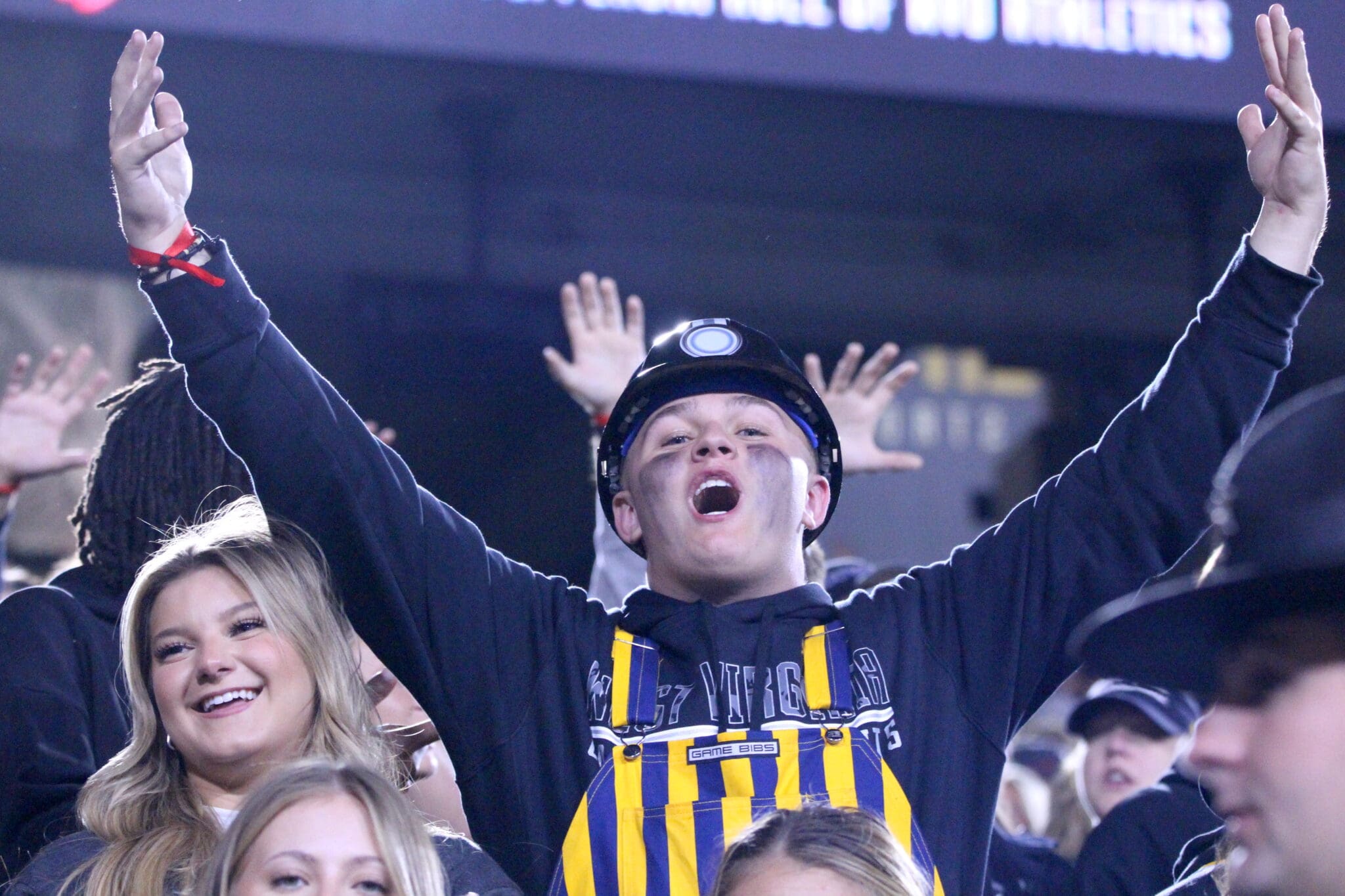 WVU Football fans at Coal Rush game