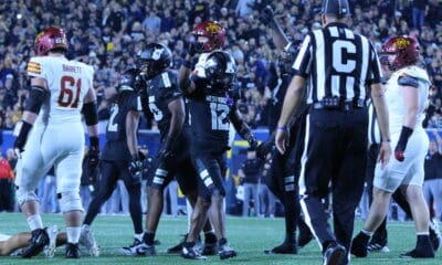 WVU Football Anthony Wilson Signals Fourth Down versus Iowa State