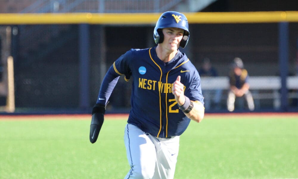 WVU Baseball Ben Lumsden scores versus Kentucky Game 1