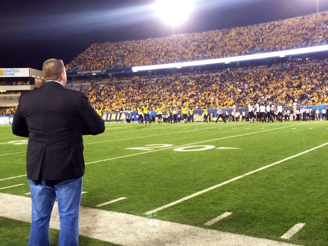 Dale Wolfley at stadium