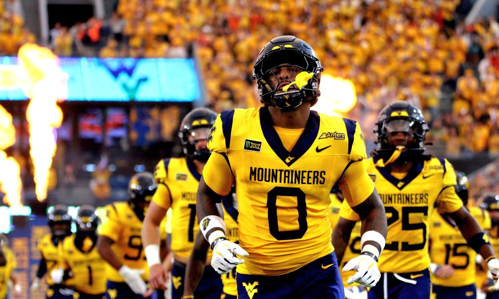 WVU Football players intro stock