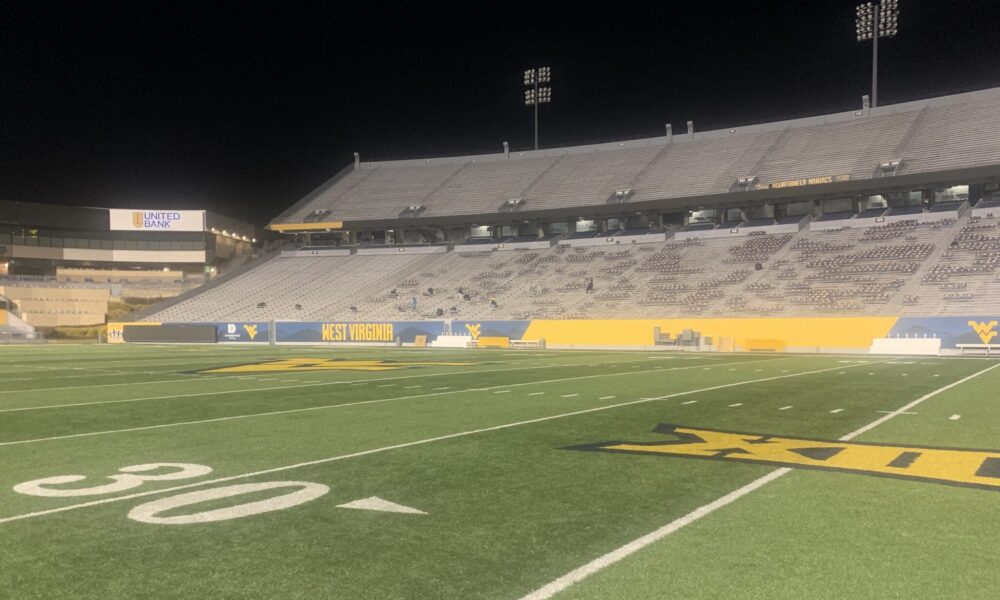 Big 12 logo at Milan Puskar Stadium stock