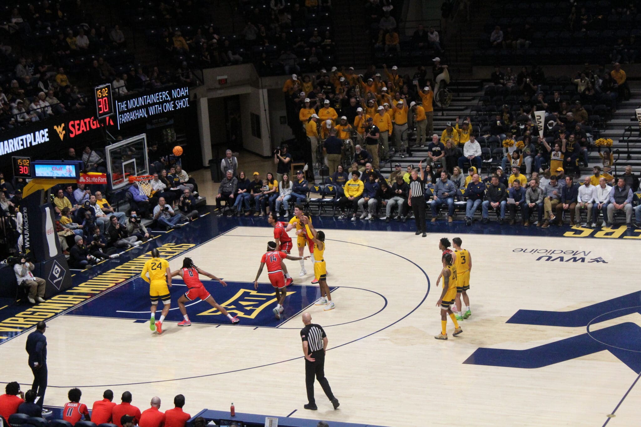 WVU Basketball against Radford