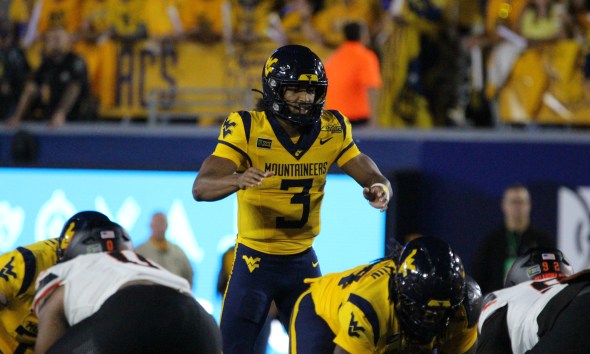 WVU Football QB Michael Hawkins against Oklahoma State