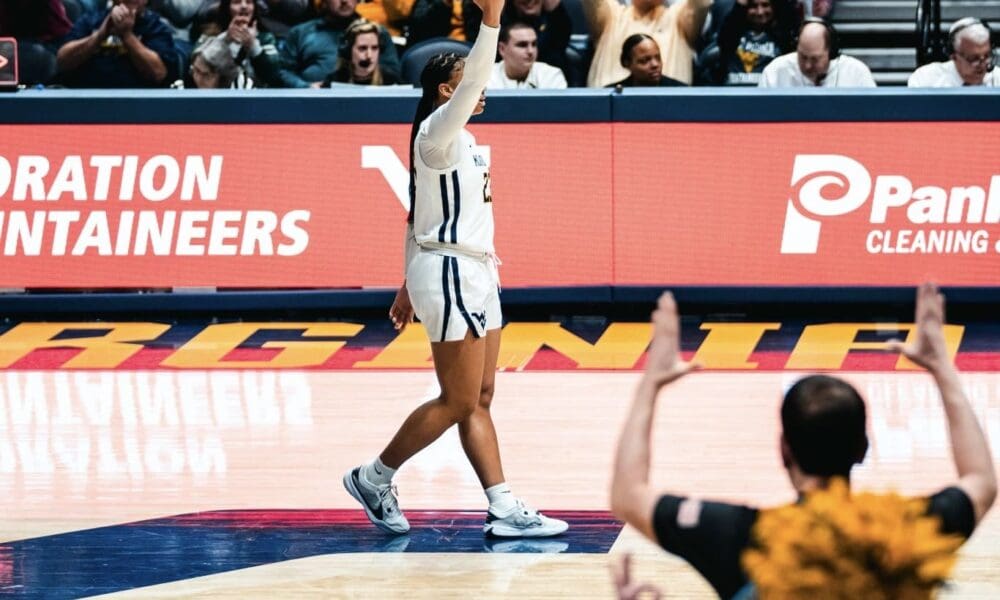 WVU women’s basketball G Lauren Fields shot over Texas Tech