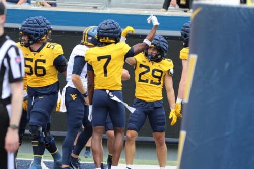 WVU Football Traylon Ray and Preston Fox at spring game