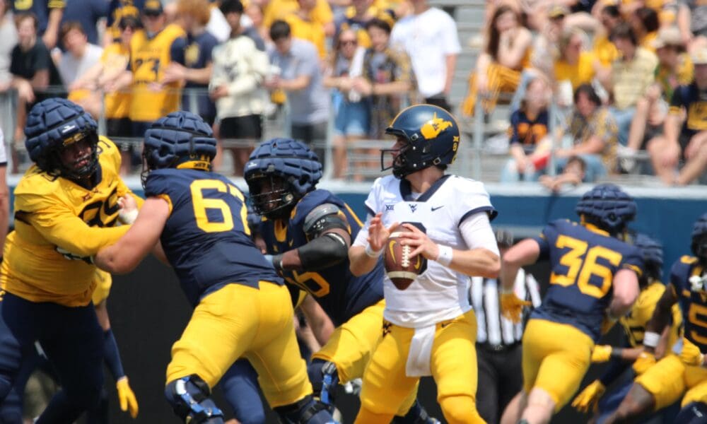 WVU Football QB Garrett Greene in Gold-Blue spring game