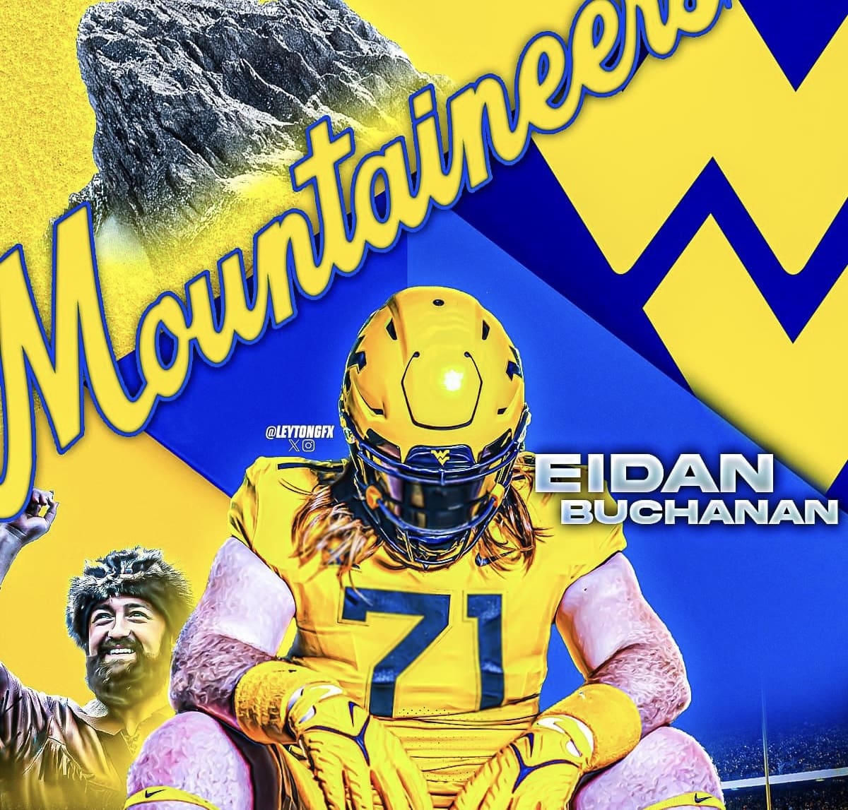 WVU Football OL Eidan Buchanan