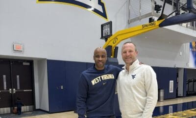 WVU Basketball assistant coach Chester Frazier and HC Darian DeVries