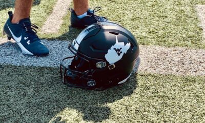 WVU Football Coal Rush helmet stock