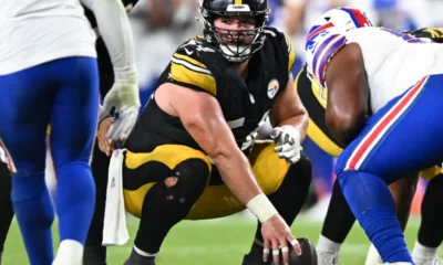 Zach Frazier with Steelers in preseason game against Bills