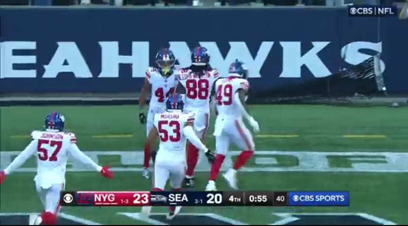 Bryce Ford-Wheaton scores TD for Giants to beat Geno Smith