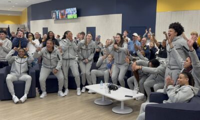 WVU Women's Basketball Team at NCAA Watch party