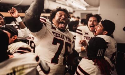 Texas Tech celebrating after big upset win over Iowa State in too Big 12 upset