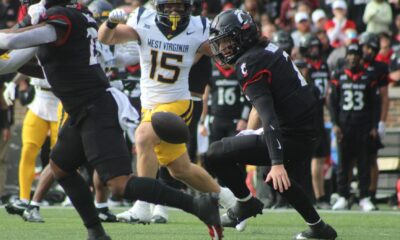 WVU recovers a fumble against Cincinnati