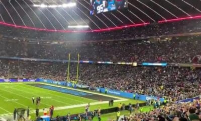 NFL fans sing Country Roads in Germany