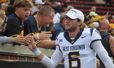 WVU Football QB Garrett Greene with fans