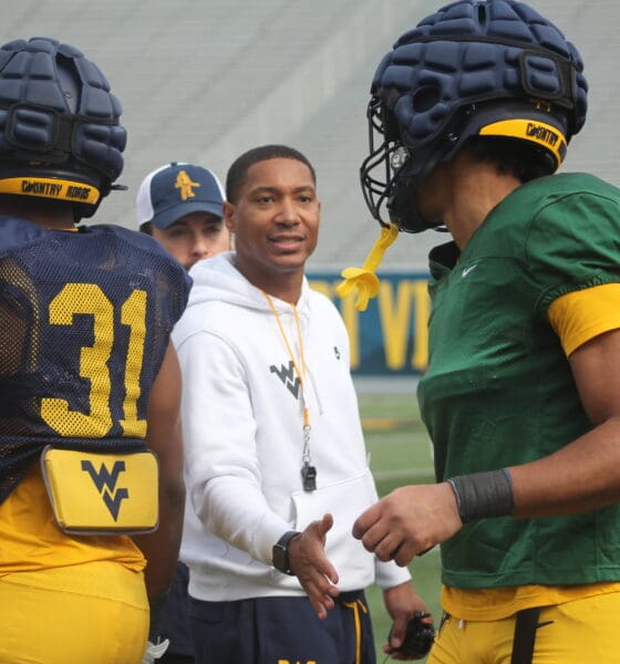 WVU Football Pat White with players