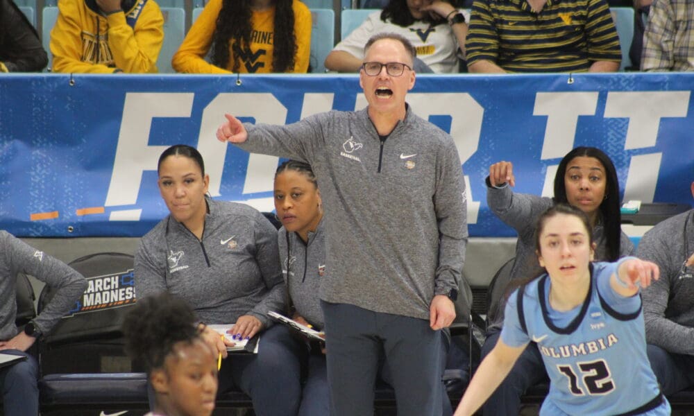 WVU Women's Basketball HC Mark Kellogg at NCAA Tournament