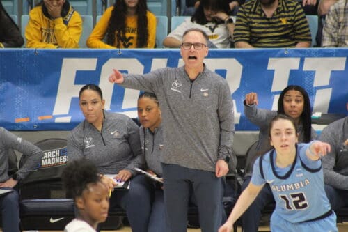 WVU Women's Basketball HC Mark Kellogg at NCAA Tournament