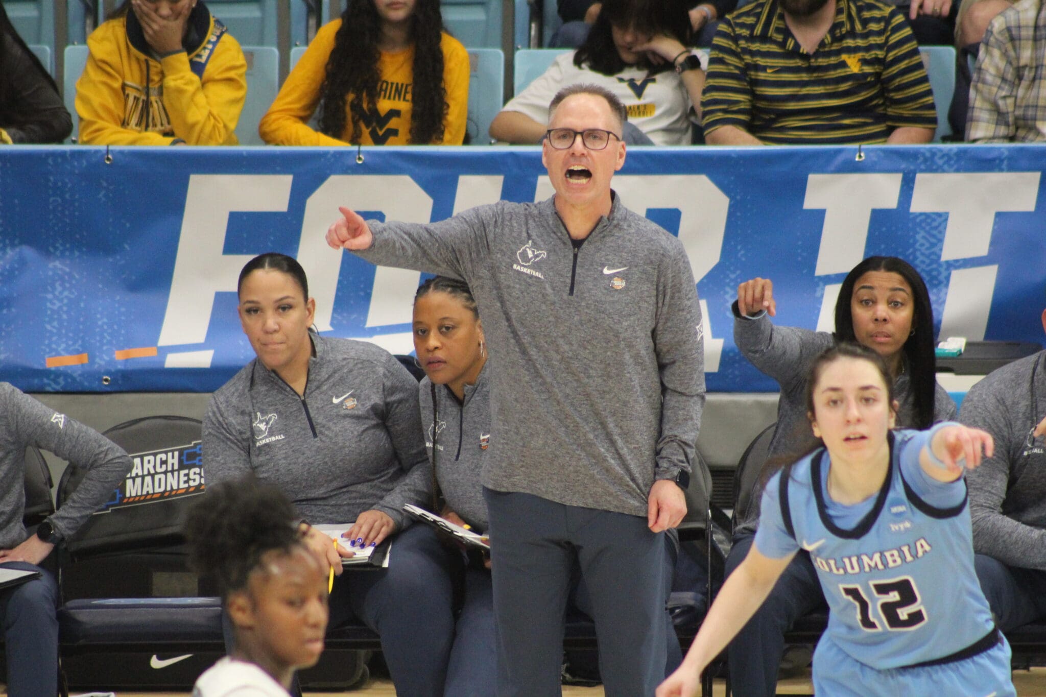 WVU Women's Basketball HC Mark Kellogg at NCAA Tournament