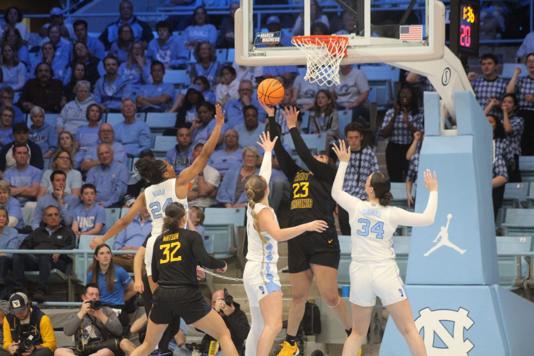 WVU Women’s Basketball against North Carolina in NCAA Tournament