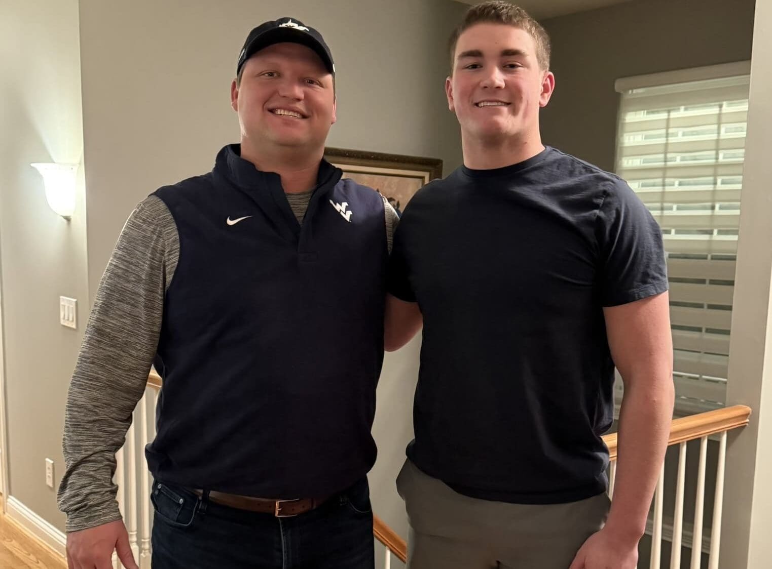 WVU Football TE Sam Hamilton and Michael Nysewander