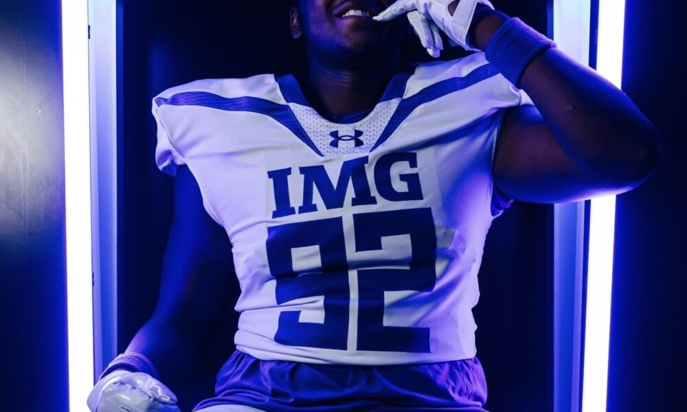 WVU Football DL recruit Carmelo McKenzie with IMG