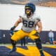 WVU Football offensive lineman Wyatt Minor. Image courtesy of Wyatt Minor's Instagram account