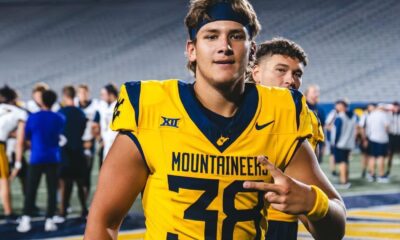 WVU Football long snapper Macguire Moss. Image courtesy of Macguire Moss' Instagram account