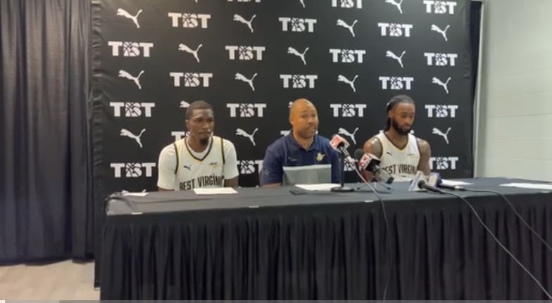 Best Virginia HC Jarrod West Sr., Keddy Johnson and James Rees at TBT