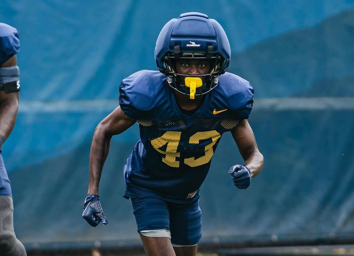 WVU Football transfer cornerback BJ Hendrickson III. Image courtesy of BJ Hendrickson III's Instagram account.
