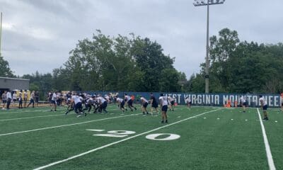WVU Football practice field stock