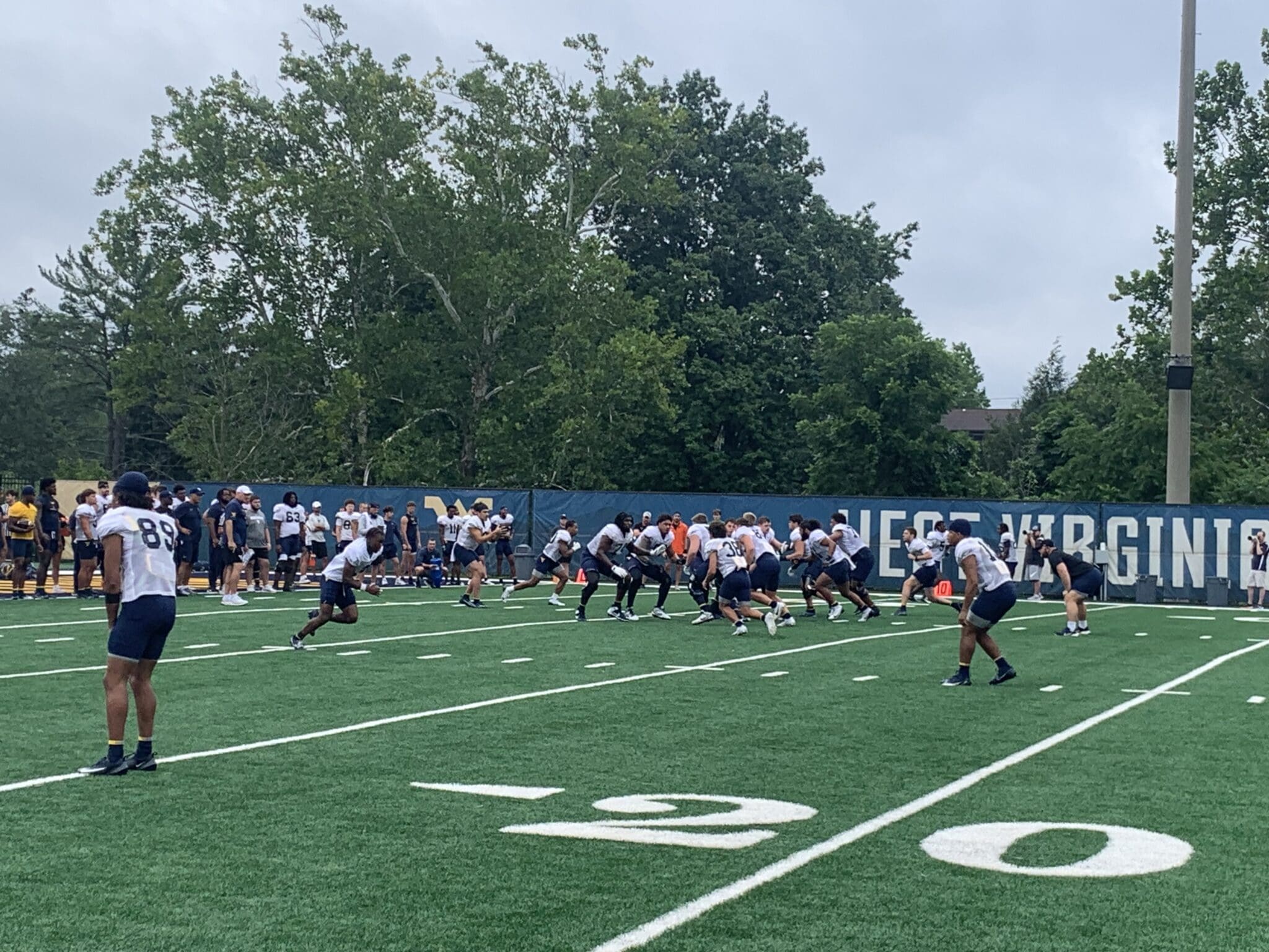 WVU Football team during practice