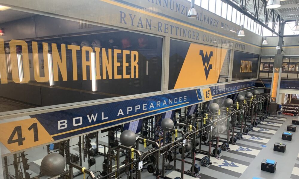 WVU Football Weight Room stock